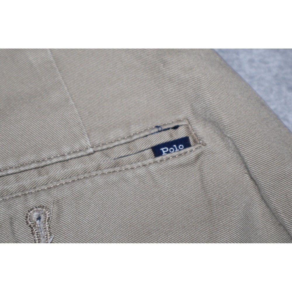 Polo Ralph Lauren Shorts Mens 36 Tan Chino Classic Fit Cotton Khakis 9" Inseam